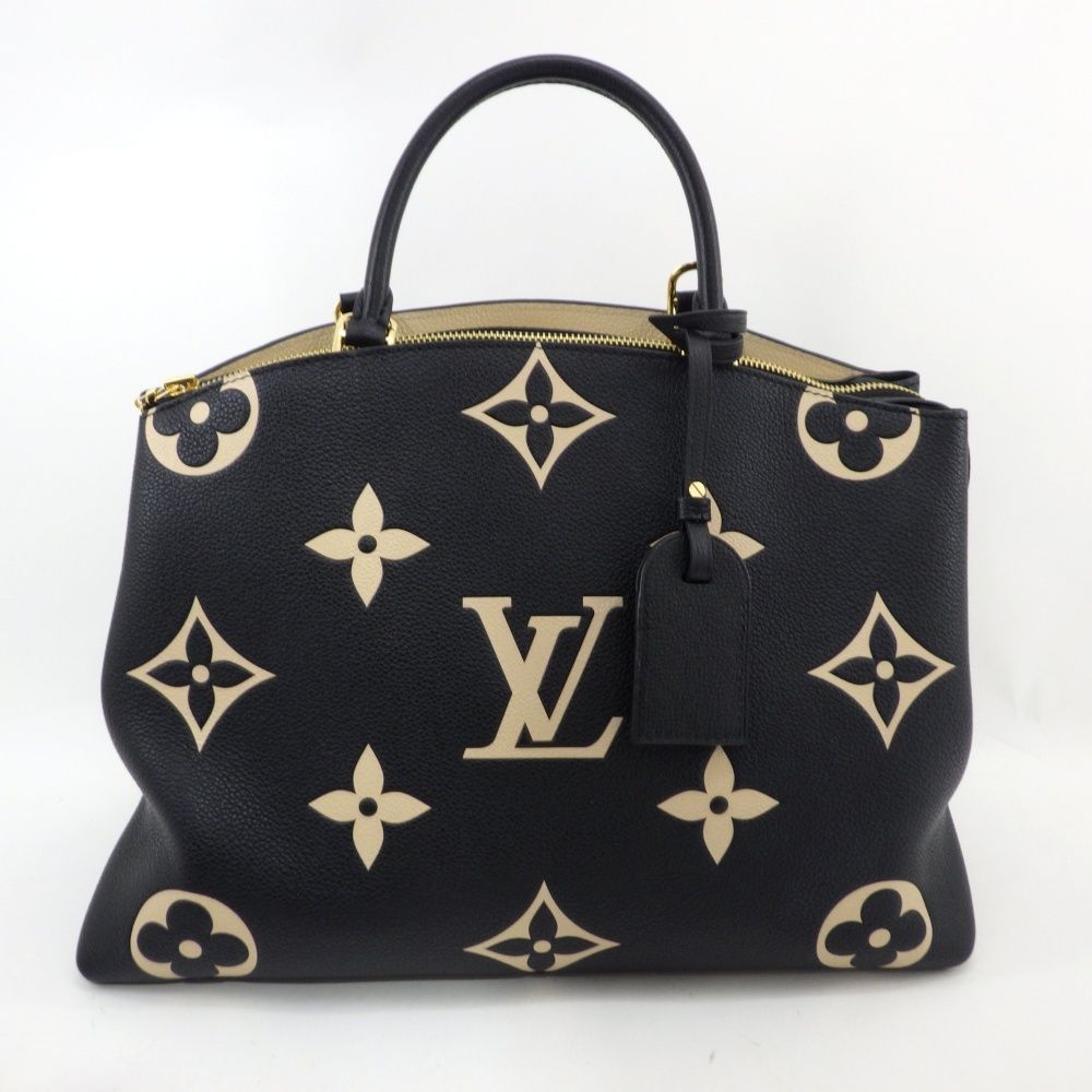 Empreinte Grand Palais Monogram Bicolor Black Beige MM Shoulder Bag Handbag